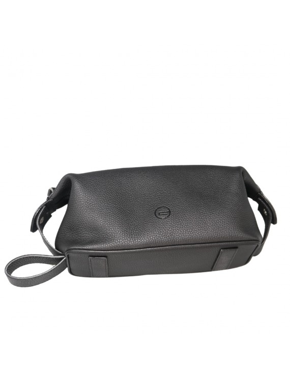 Jose Siyah Leather Wash-Bag